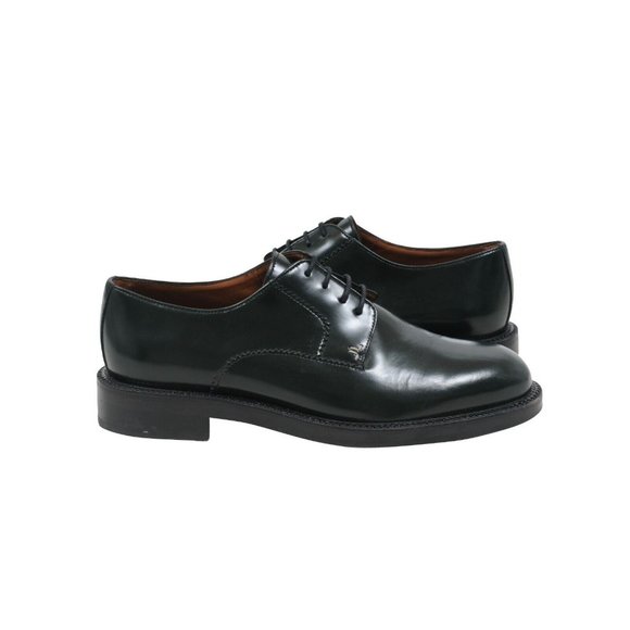 Lanvin Men's EU43 US10 Emerald Green Leather Wing Tipped Derby's Oxfords Creps - Picture 4 of 8